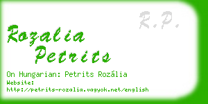 rozalia petrits business card